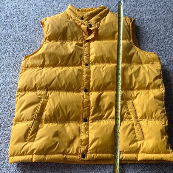 Men’s Land’s End Yellow Puffer Vest XL – 80% Down 20% Feather Ski Streetwear - Picture 9 of 9